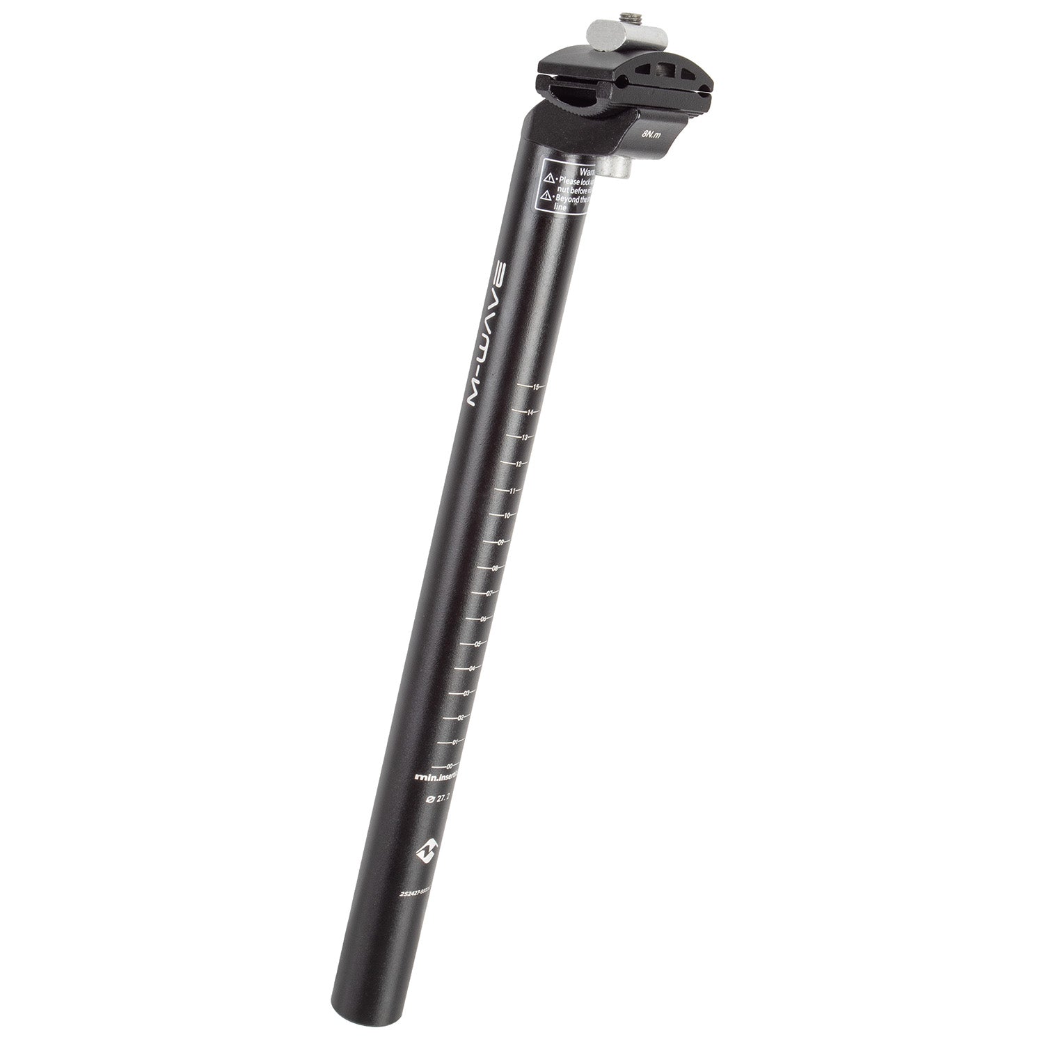 M-Wave Sattelstütze 27.2x350mm aus Alu, schwarz