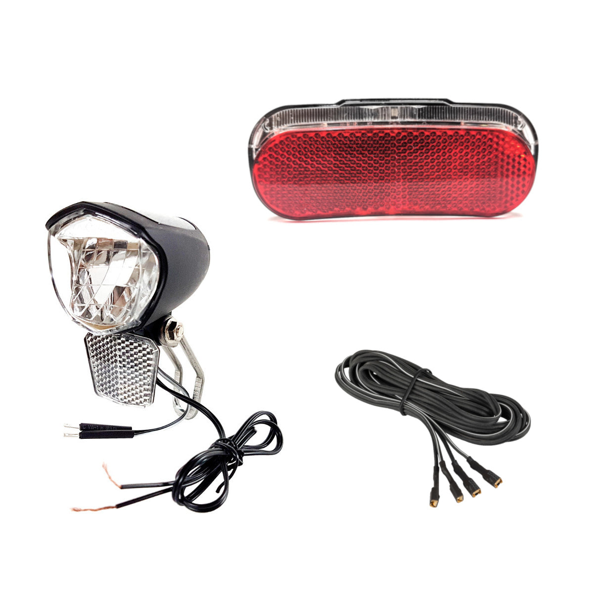 fahrradbeleuchtung 70 lux LED-Beleuchtungs-Set 70 Lux für Dynamobetrieb mit Standlichtern