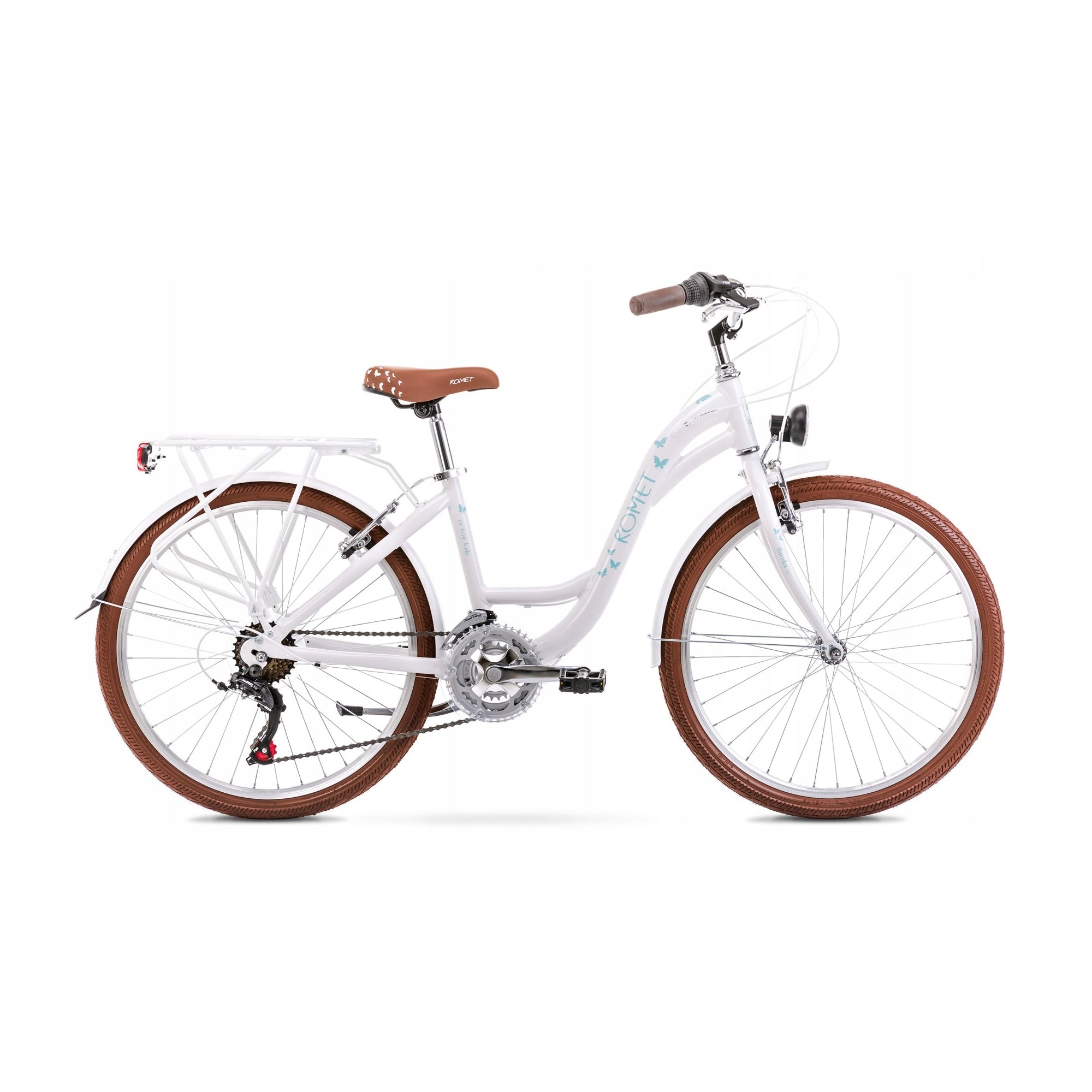 kinderfahrrad weiss 24 Zoll Romet Panda 1 Kinderfahrrad 21-Gang, 13" Alurahmen, Weiss