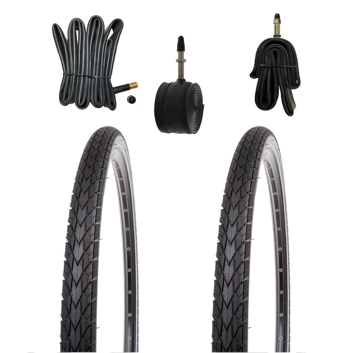 ECOVELO Rennradreifen 700x23C – 2 Stück, Faltbar, Schwarz, Bis 100 PSI (6,8 Bar), Für Rennrad & Single Speed