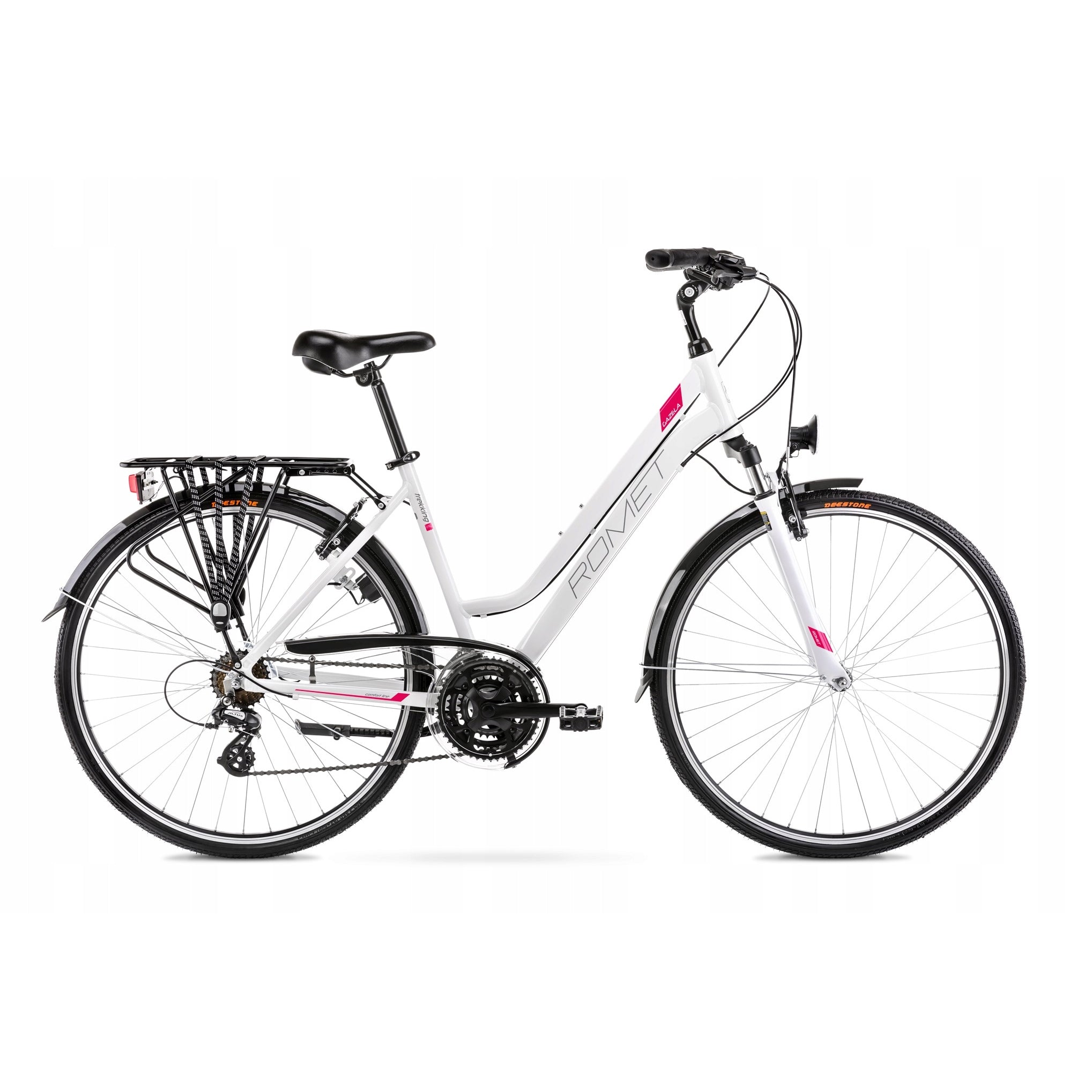 trekkingrad alurahmen 28 Zoll Romet Gazela Trekkingrad 21-Gang, 19" Alurahmen, Weiss-Bordeau