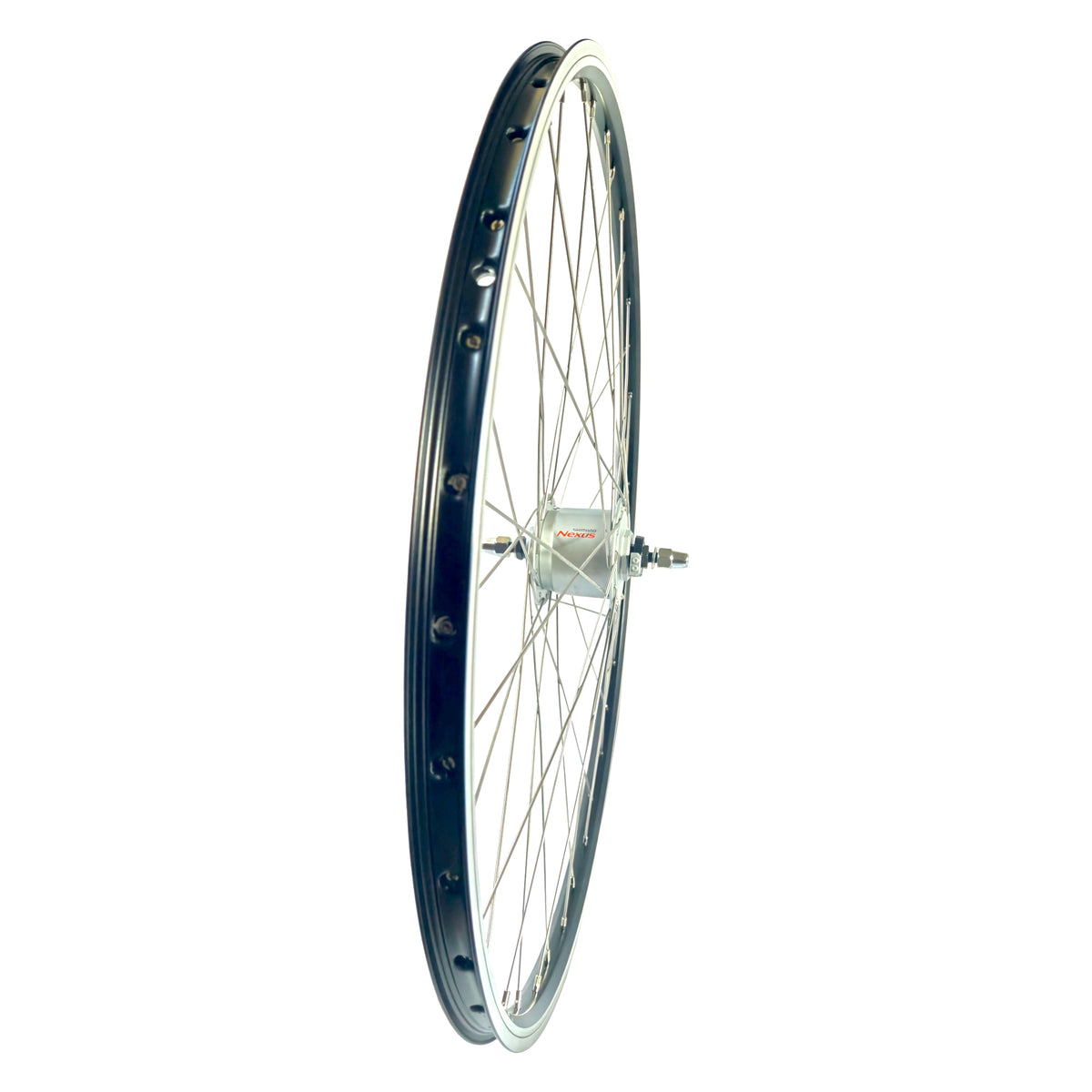 Laufrad 28 Zoll Vorderrad Felge Shimano Nabendynamo Schwarz Beleuchtung Lichtset