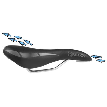 Velo wide channel Komfortsattel 270x175mm schwarz - 0