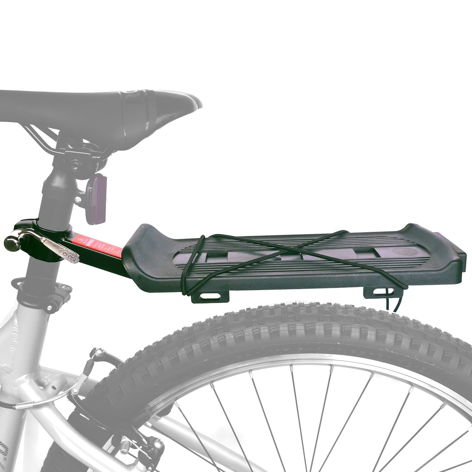 MTB-Gepäckträger 24-29 Zoll Alu mit Spanngurt und Schnellspanner, schw