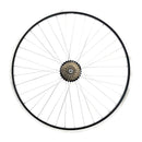 28 Zoll Hinterrad Hohlkammer Geöst Hohlachse mit Shimano Schraubkranz 7-fach + KMC Z7 Kette-2