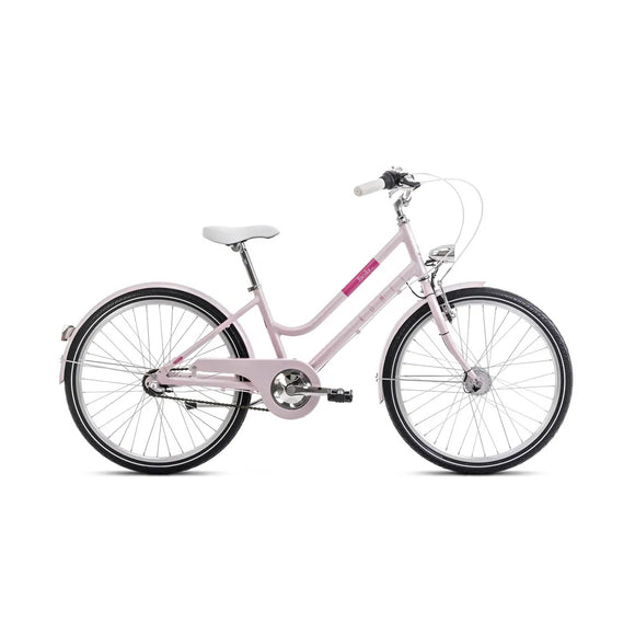 24 Zoll Romet Panda 2 Kinderfahrrad 3-Gang Nabenschaltung, 13" Alurahmen, Rosa