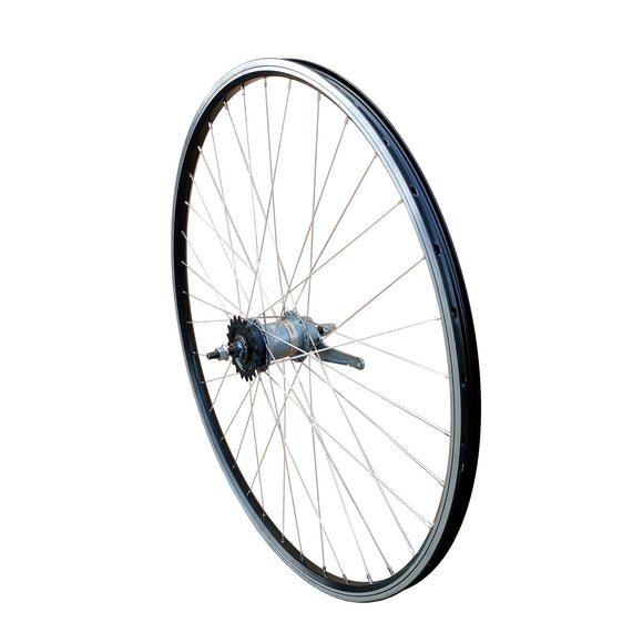 28 Zoll Hinterrad 3-Gang Shimano Nabenschaltung Rücktritt, schwarz-silber