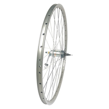 28 Zoll Hinterrad 3-Gang Shimano Nabenschaltung Rücktritt, Geöst, silber