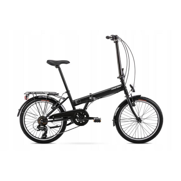 20 Zoll Romet Wigry Eco Klappfahrrad 6-Gang, 13" Stahlrahmen, Schwarz