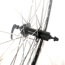 28 Zoll Hinterrad Hohlkammer Geöst Hohlachse mit Shimano Kranz 7/8/9/10-fach + Kette - 0