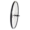 28 Zoll Hinterrad Hohlkammer Center Lock Geöst Hohlachse mit Shimano Kranz 7/8-fach + Kette, schwarz-silber