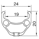 27.5 Zoll RMX Hohlkammerfelge 32 Loch schwarz eloxiert-2