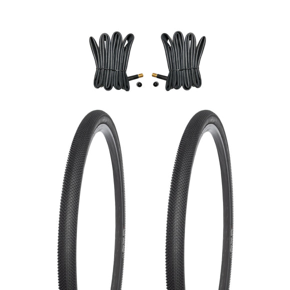 Kujo 2 Stk. 28 Zoll Reifen 700x40c, 42-622 für Gravel mit Schlauchauswahl, KU-5006