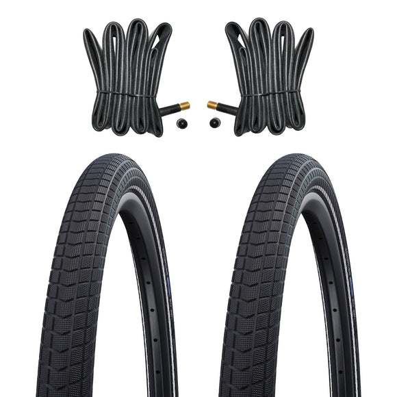 2 Stk. 20 Zoll Reifen 20x2.15 Schwalbe Big Ben mit Pannenschutz und Schlauchauswahl, 55-406, 67 TPI
