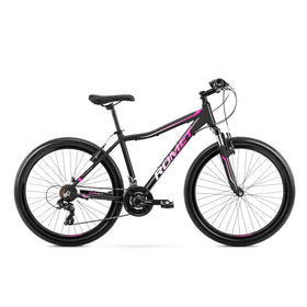 26 Zoll Romet Rambler Jolene 6.0 Mountainbike 21-Gang, 15" Alurahmen, Schwarz-Pink