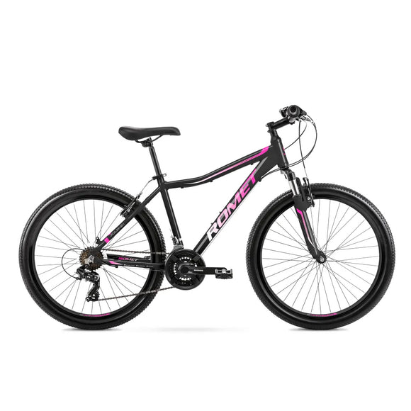 26 Zoll Romet Rambler Jolene 6.0 Mountainbike 21-Gang, 15" Alurahmen, Schwarz-Pink