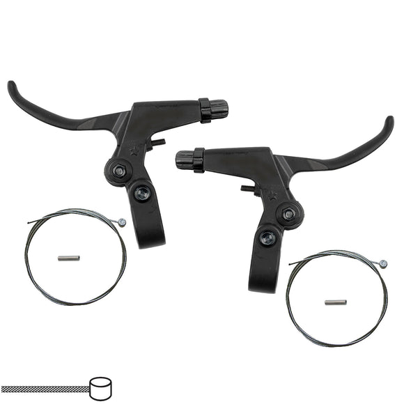 1 Paar Bremshebel für Kinderrad inkl. Innenzüge, schwarz
