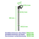 Promax Lenkervorbau 40x300mm Alu/Stahl für 1-1.1/8 Zoll-2