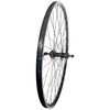 28 Zoll Hinterrad Hohlkammer Geöst Hohlachse mit Shimano Kranz 7/8-fach + Kette, schwarz-silber