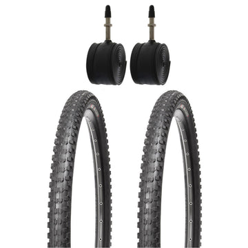 Kujo 2 Stk. 29 Zoll Fahrradreifen 29x2.40 Zoll mit Schlauchauswahl FV 60-622, 60 TPI