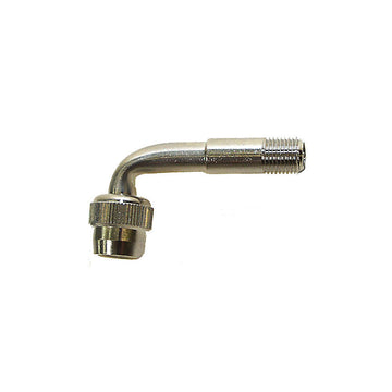 Ventiladapter 90° Winkel Autoventil zu Autoventil mit Rückschlagventil Silber - 0