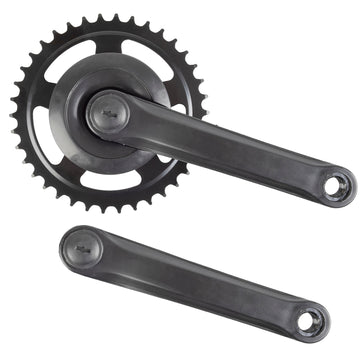 Kurbelgarnitur 1-Gang 38 Zähne 170mm, schwarz