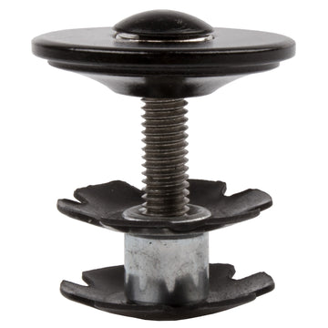 Ersatzteile für AHEAD-Steuersatz, Kralle/Alu- Kappe/Schraube, 1.1/8", schwarz eloxiert