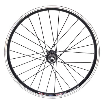 20 Zoll Vorderrad Fahrrad Hohlkammerfelge Alu 28 Loch Speichen, schwarz-silber - 0