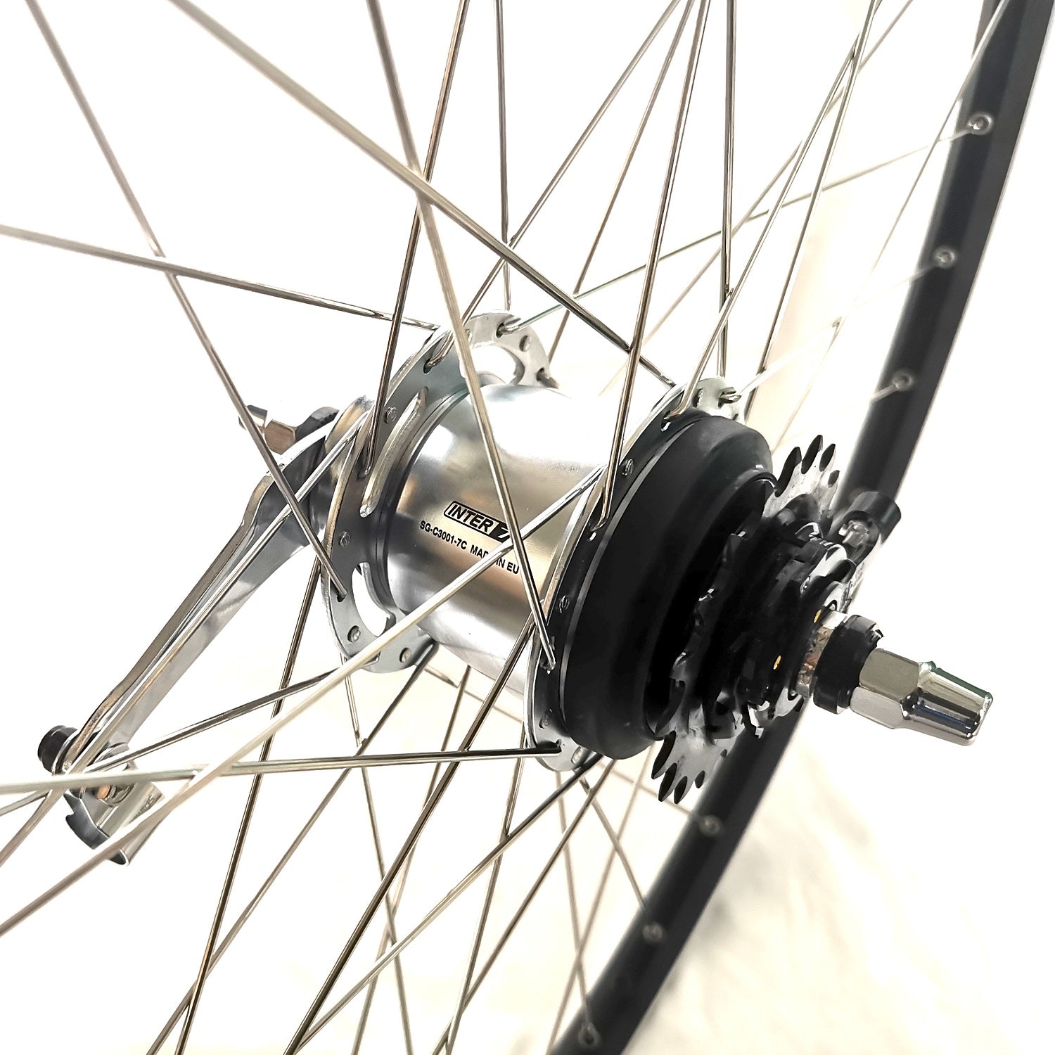 28 Zoll Hinterrad 7-Gang Shimano Nabenschaltung Rücktritt, Geöste Alu-