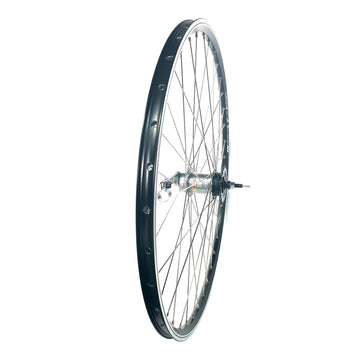 28 Zoll Hinterrad 3-Gang Shimano Nabenschaltung Rücktritt, Geöste Alu-Hohlkammerfelge schwarz-silber