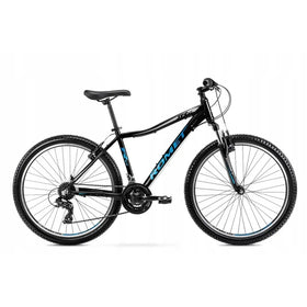 26 Zoll Romet Rambler JR 6.0 Mountainbike 21-Gang, 15" Alurahmen, Schwarz-Blau