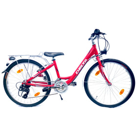 24 Zoll Delta Kinderfahrrad 18-Gang Rot Hauptbild