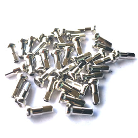 38 Stk. cnSpoke Speichennippel Höhe 12 mm Messing 2 mm Nippelgewinde Silber