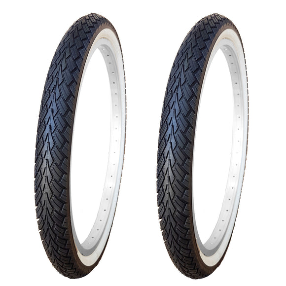2 Stk. 20 Zoll Reifen 20x1.75 mit Weisswand inkl. Schläuche AV, 47-406, KU-2005