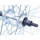 28 Zoll Hinterrad mit Industriekugellager und Schraubkranzaufnahme, schwarz-silber-3