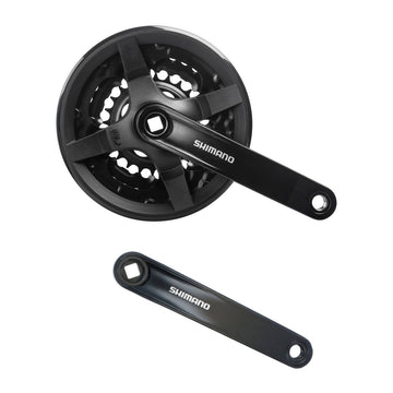 Shimano Kettenradgarnitur FC-TY301 6/7/8-Gang 42-34-24 150mm, schwarz, für Kinderfahrräder