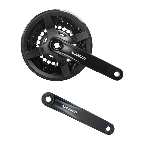 Shimano Kettenradgarnitur FC-TY301 6/7/8-Gang 42-34-24 150mm, schwarz, für Kinderfahrräder
