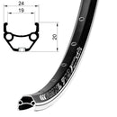 28 Zoll Hinterrad Hohlkammer Geöst Hohlachse mit Shimano Schraubkranz 7-fach + KMC Z7 Kette-4