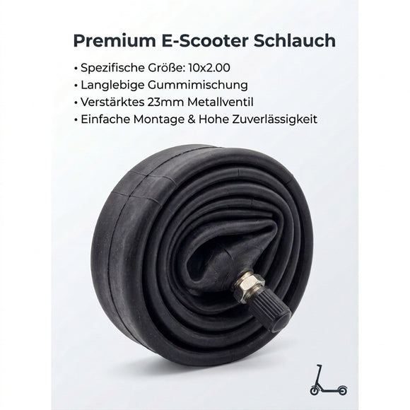 2 Stk. 10 Zoll Schläuche 10x2.00 Zoll mit geraden Autoventilen 23 mm