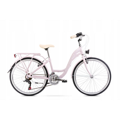 24 Zoll Romet Panda 1 Kinderfahrrad 21-Gang, 13" Alurahmen, Rosa