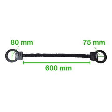 Resul Handschellenschloss Ø8 x 600mm mit Stahlgliedern inkl. Tasche f. E-Scooter - 0