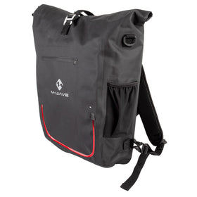 M-Wave Dogtown Ridebag Evident Gepäckträgertasche, 25 Liter, mit LED-Leuchtband