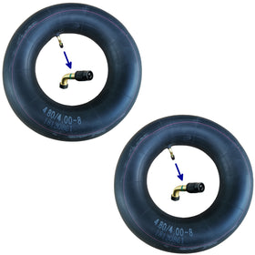 2 Stk. Schubkarrenschlauch 4.80/4.00-8, TR87 mit abgewinkelten Autoluftventilen