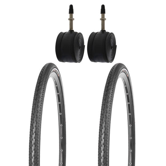 Kujo 2 Stk. 28 Zoll Reifen 700x45c mit Pannenschutz inkl. Schläuche FV 47-622, KU-2001