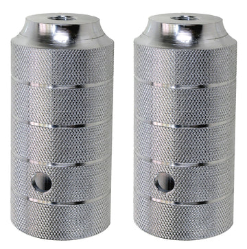 1 Paar BMX-Fußraster Pegs Alu für 14mm Achsen, silber
