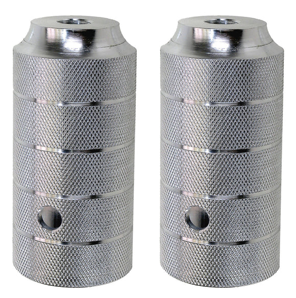 1 Paar BMX-Fußraster Pegs Alu für 14mm Achsen, silber