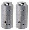 1 Paar BMX-Fußraster Pegs Alu für 14mm Achsen, silber