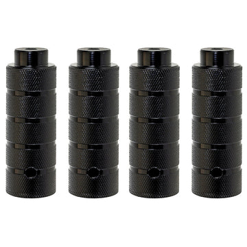 2 Paar BMX-Fußraster Pegs für 3/8" Achsen, schwarz