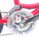 24 Zoll Delta Kinderfahrrad 18-Gang Rot Detailbild Garnitur