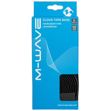 1x Paar Lenkerband >Cloud Tape Base< M-Wave, schwarz, je 2x 200cmx3cm, mit Lenkerstopfen und 2x Klebeband - 0